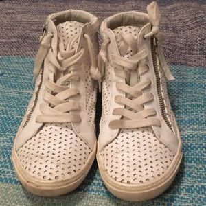 White Zipper High Tops
